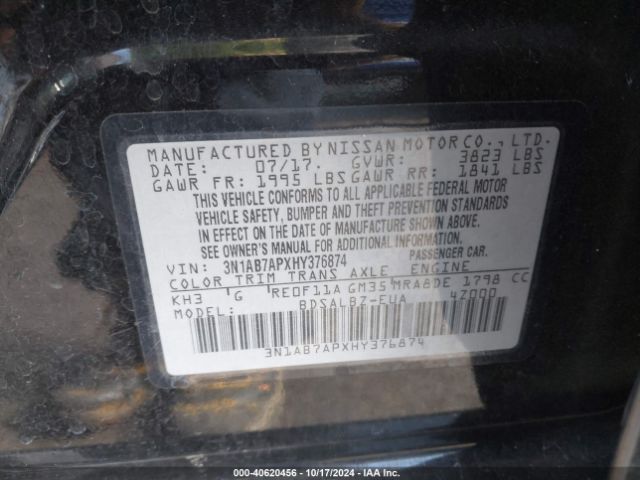 Photo 8 VIN: 3N1AB7APXHY376874 - NISSAN SENTRA 