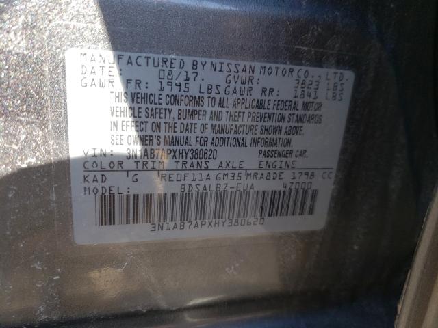 Photo 9 VIN: 3N1AB7APXHY380620 - NISSAN SENTRA S 