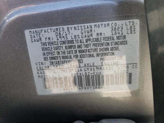 Photo 9 VIN: 3N1AB7APXHY388863 - NISSAN SENTRA S 