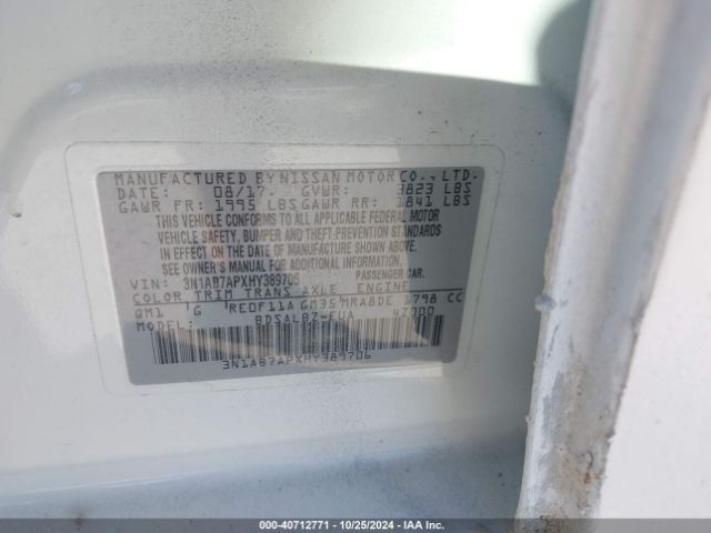 Photo 8 VIN: 3N1AB7APXHY389706 - NISSAN SENTRA 