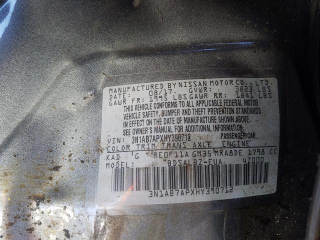 Photo 9 VIN: 3N1AB7APXHY390712 - NISSAN SENTRA S 