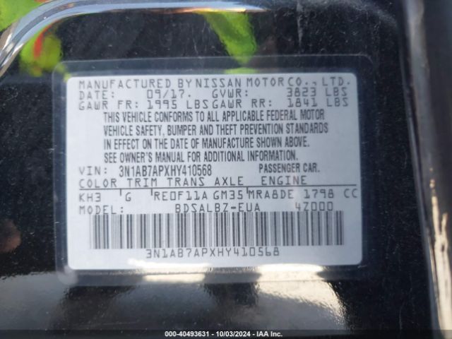 Photo 8 VIN: 3N1AB7APXHY410568 - NISSAN SENTRA 