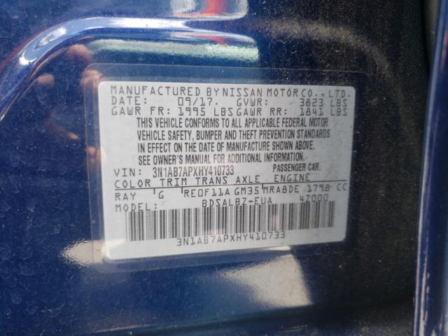 Photo 9 VIN: 3N1AB7APXHY410733 - NISSAN SENTRA S 