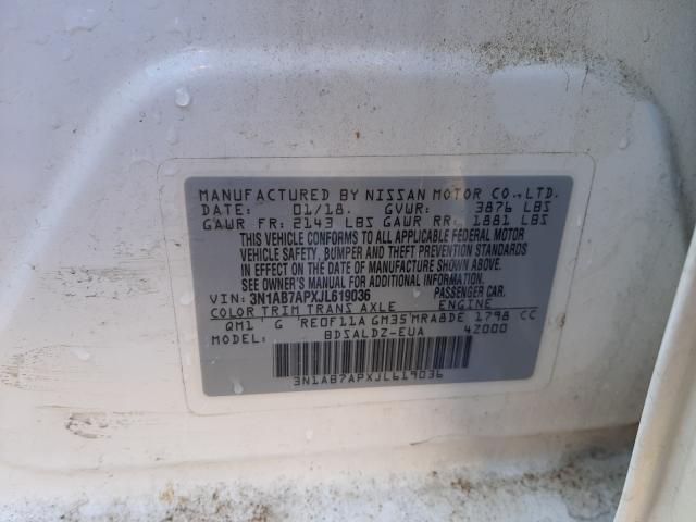 Photo 9 VIN: 3N1AB7APXJL619036 - NISSAN SENTRA S 