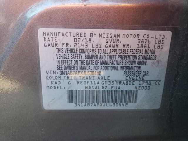 Photo 11 VIN: 3N1AB7APXJL630442 - NISSAN SENTRA S 