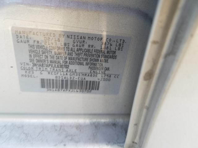 Photo 9 VIN: 3N1AB7APXJL630702 - NISSAN SENTRA SV 