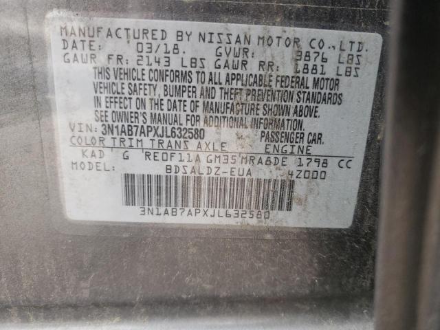 Photo 11 VIN: 3N1AB7APXJL632580 - NISSAN SENTRA S 