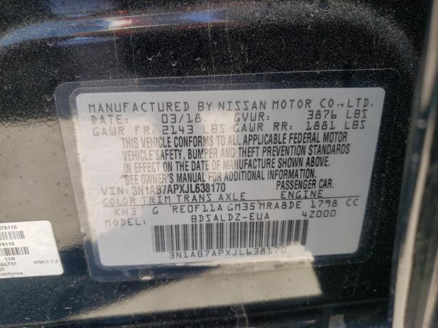 Photo 9 VIN: 3N1AB7APXJL638170 - NISSAN SENTRA S 