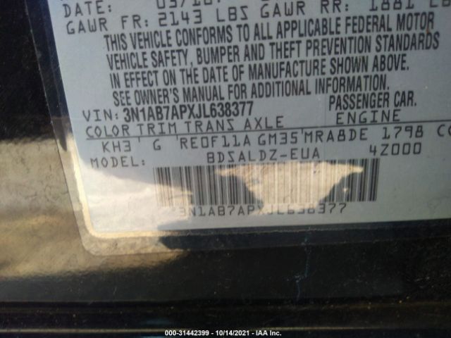 Photo 8 VIN: 3N1AB7APXJL638377 - NISSAN SENTRA 