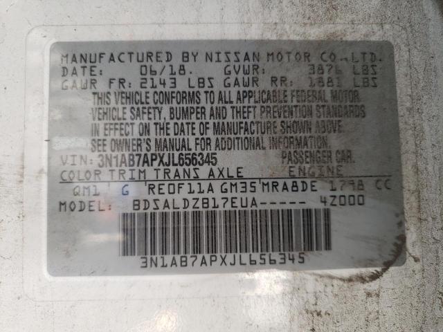 Photo 12 VIN: 3N1AB7APXJL656345 - NISSAN SENTRA S 