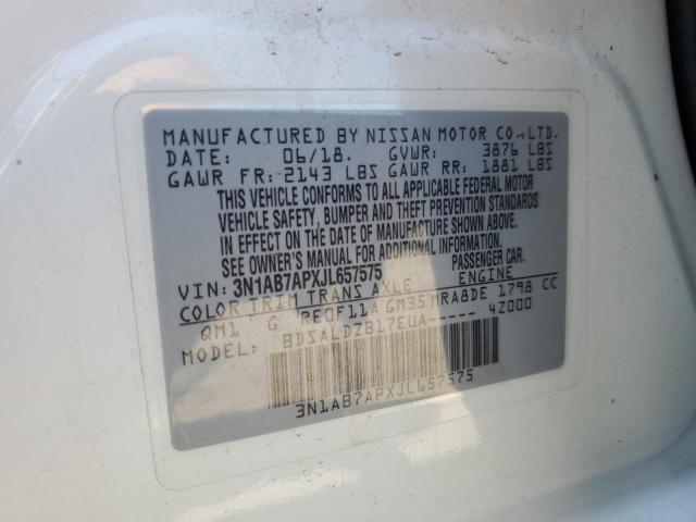 Photo 11 VIN: 3N1AB7APXJL657575 - NISSAN SENTRA S 