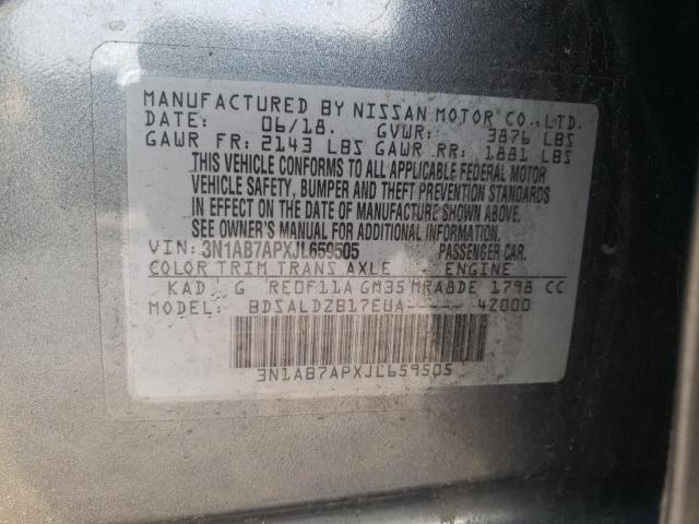 Photo 11 VIN: 3N1AB7APXJL659505 - NISSAN SENTRA S 