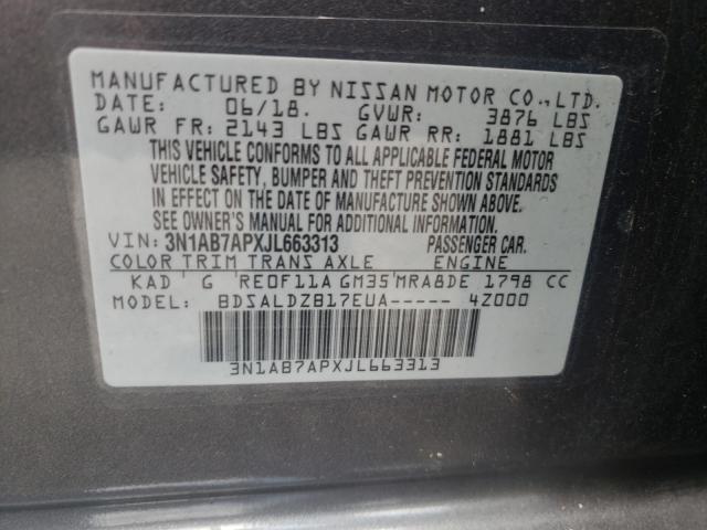 Photo 9 VIN: 3N1AB7APXJL663313 - NISSAN SENTRA S 