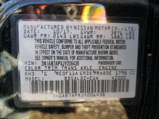 Photo 9 VIN: 3N1AB7APXJY206438 - NISSAN SENTRA S 