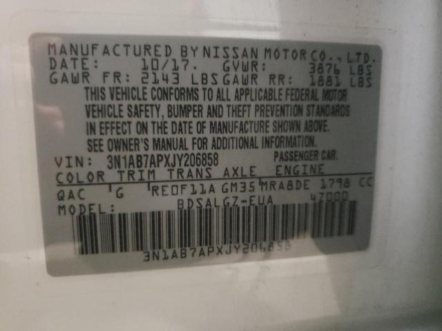 Photo 9 VIN: 3N1AB7APXJY206858 - NISSAN SENTRA S 