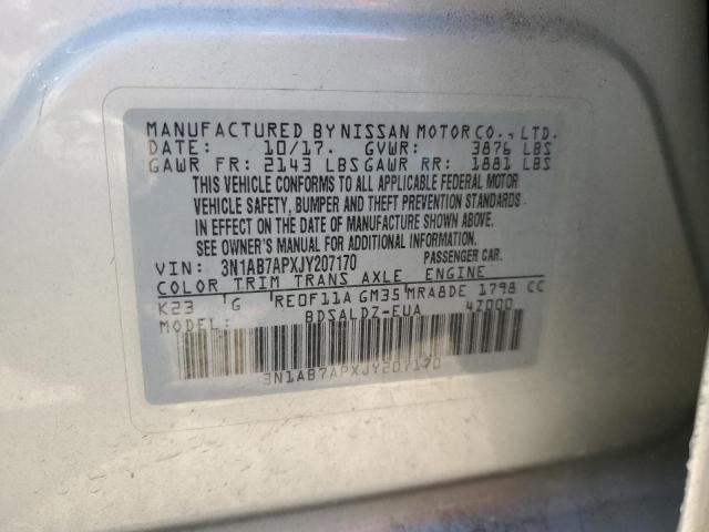 Photo 12 VIN: 3N1AB7APXJY207170 - NISSAN SENTRA 