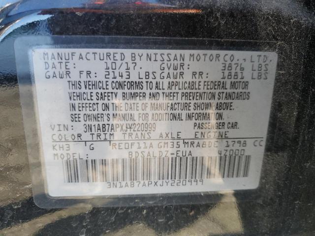 Photo 12 VIN: 3N1AB7APXJY220999 - NISSAN SENTRA 