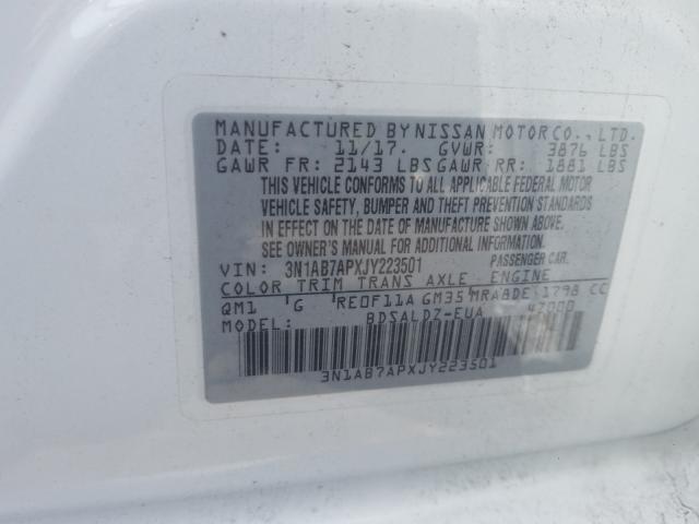 Photo 9 VIN: 3N1AB7APXJY223501 - NISSAN SENTRA 