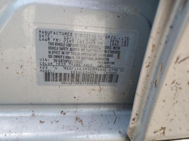 Photo 11 VIN: 3N1AB7APXJY228343 - NISSAN SENTRA S 