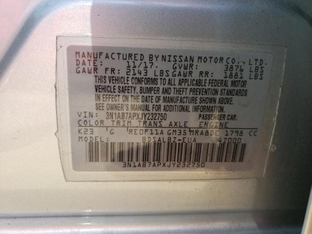 Photo 11 VIN: 3N1AB7APXJY232750 - NISSAN SENTRA 