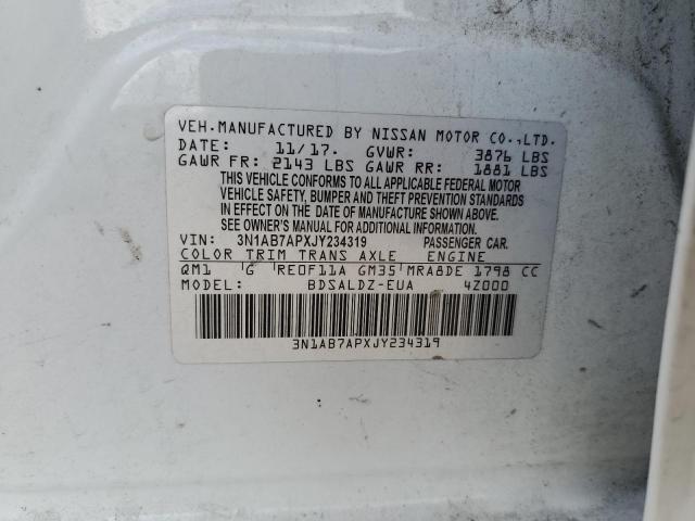 Photo 9 VIN: 3N1AB7APXJY234319 - NISSAN SENTRA S 