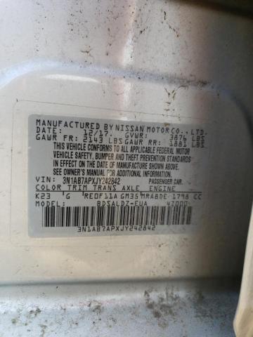 Photo 11 VIN: 3N1AB7APXJY242842 - NISSAN SENTRA S 