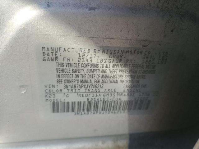 Photo 11 VIN: 3N1AB7APXJY246213 - NISSAN SENTRA 