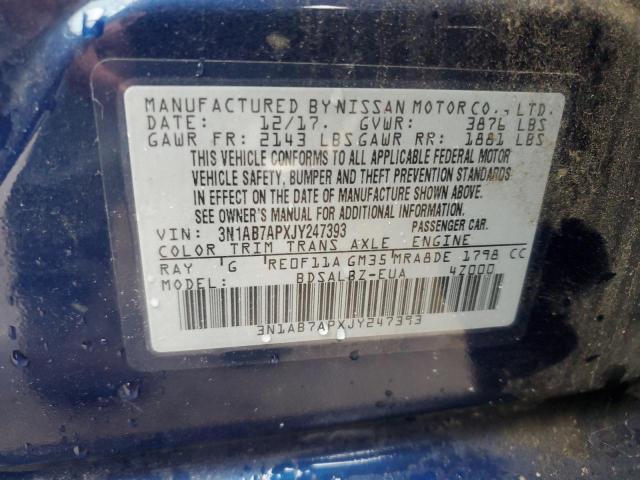 Photo 11 VIN: 3N1AB7APXJY247393 - NISSAN SENTRA 