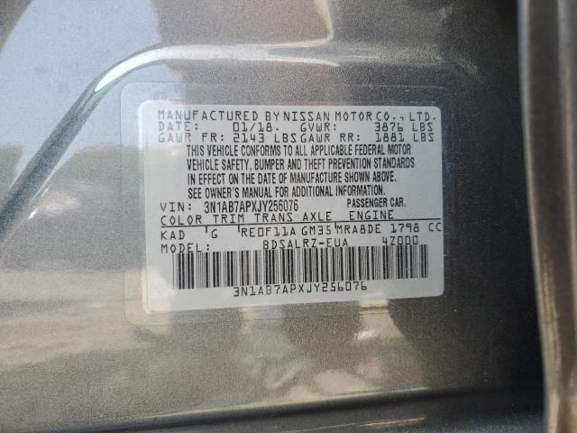 Photo 11 VIN: 3N1AB7APXJY256076 - NISSAN SENTRA S 