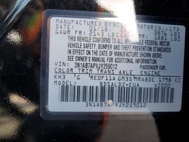 Photo 11 VIN: 3N1AB7APXJY259012 - NISSAN SENTRA S 