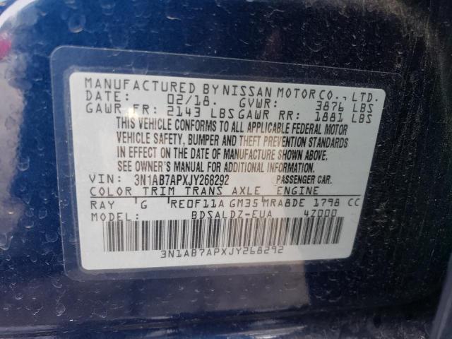 Photo 11 VIN: 3N1AB7APXJY268292 - NISSAN SENTRA S 