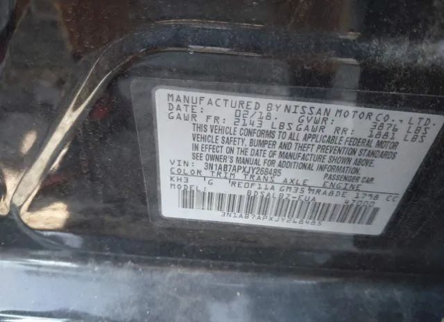 Photo 8 VIN: 3N1AB7APXJY268485 - NISSAN SENTRA 