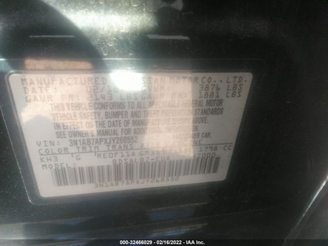 Photo 8 VIN: 3N1AB7APXJY268552 - NISSAN SENTRA 