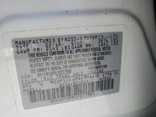 Photo 11 VIN: 3N1AB7APXJY277980 - NISSAN SENTRA S 