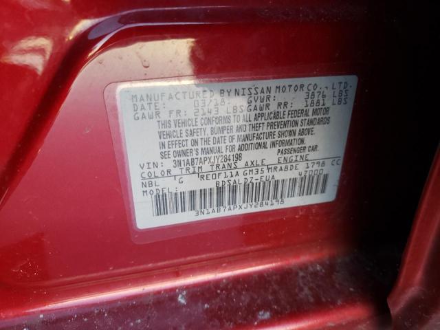 Photo 11 VIN: 3N1AB7APXJY284198 - NISSAN SENTRA S 