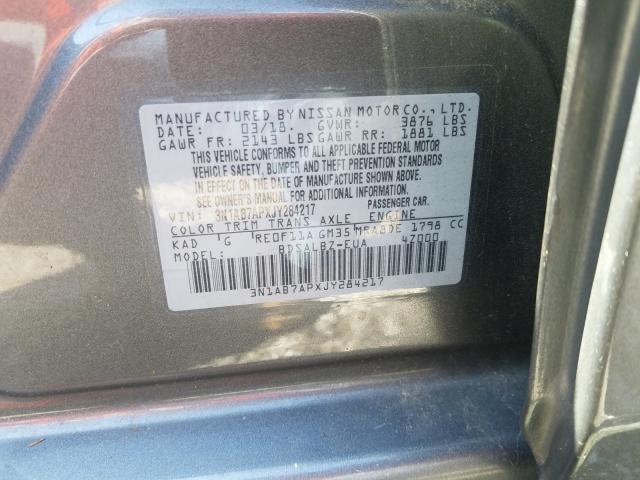 Photo 9 VIN: 3N1AB7APXJY284217 - NISSAN SENTRA 