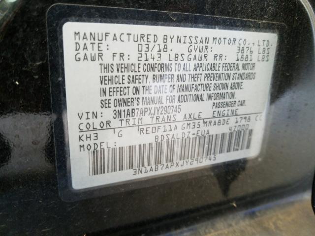 Photo 9 VIN: 3N1AB7APXJY290745 - NISSAN SENTRA S 