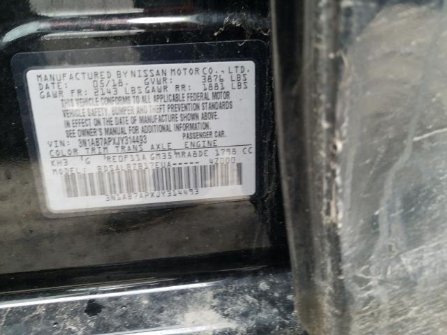 Photo 9 VIN: 3N1AB7APXJY314493 - NISSAN SENTRA S 