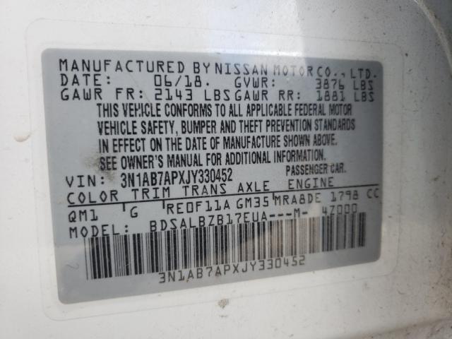 Photo 9 VIN: 3N1AB7APXJY330452 - NISSAN SENTRA S 