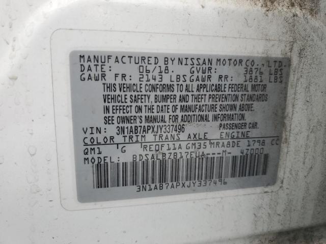 Photo 11 VIN: 3N1AB7APXJY337496 - NISSAN SENTRA 