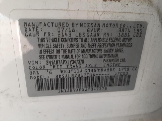 Photo 11 VIN: 3N1AB7APXJY347378 - NISSAN SENTRA S 