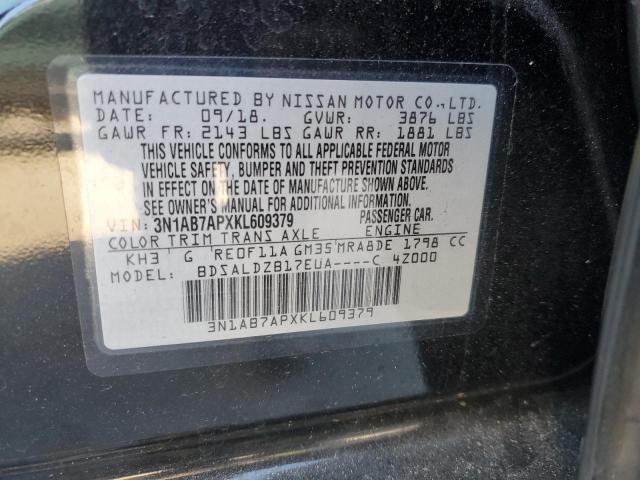 Photo 12 VIN: 3N1AB7APXKL609379 - NISSAN SENTRA S 