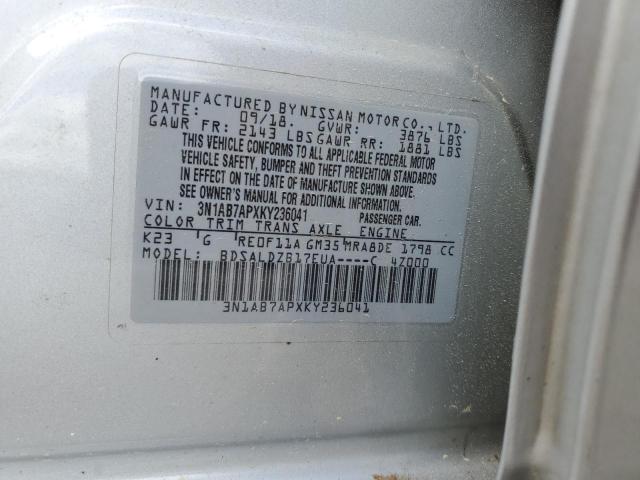 Photo 11 VIN: 3N1AB7APXKY236041 - NISSAN SENTRA 