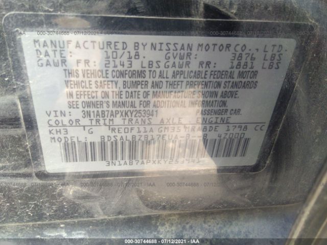 Photo 8 VIN: 3N1AB7APXKY253941 - NISSAN SENTRA 