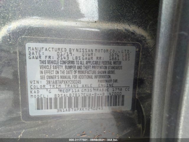 Photo 8 VIN: 3N1AB7APXKY290245 - NISSAN SENTRA 