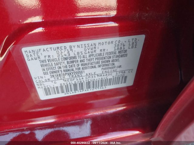 Photo 8 VIN: 3N1AB7APXKY299561 - NISSAN SENTRA 