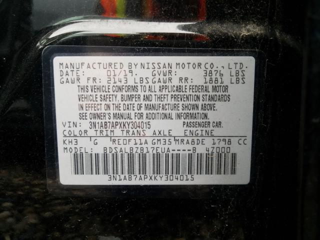 Photo 9 VIN: 3N1AB7APXKY304015 - NISSAN SENTRA S 