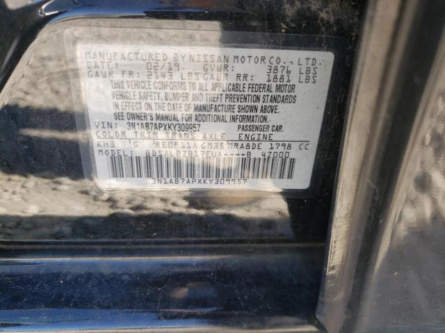 Photo 9 VIN: 3N1AB7APXKY309957 - NISSAN SENTRA 