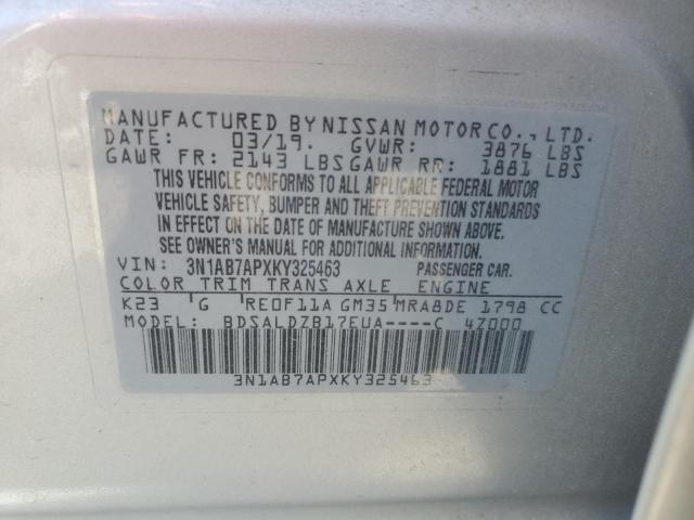 Photo 11 VIN: 3N1AB7APXKY325463 - NISSAN SENTRA 