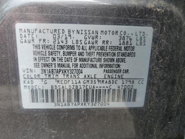 Photo 9 VIN: 3N1AB7APXKY327004 - NISSAN SENTRA S 